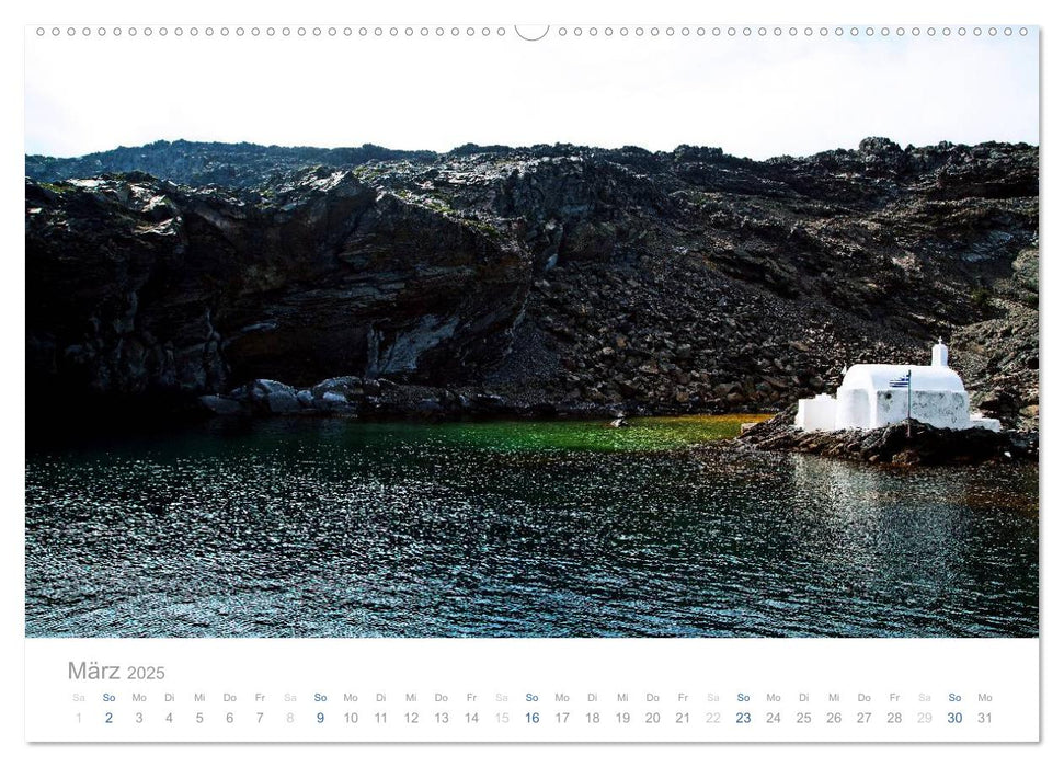 Weißes Santorin (CALVENDO Wandkalender 2025)
