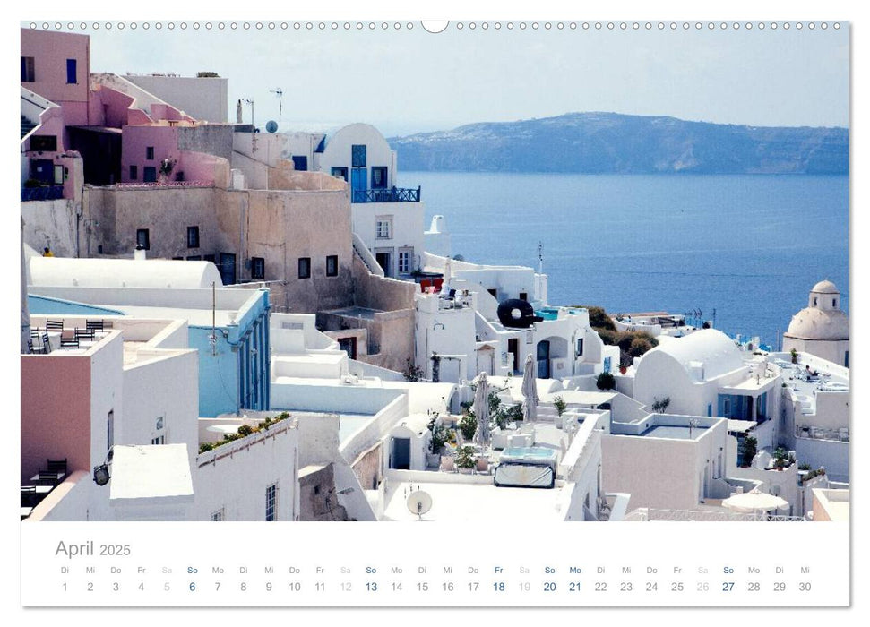 Weißes Santorin (CALVENDO Wandkalender 2025)