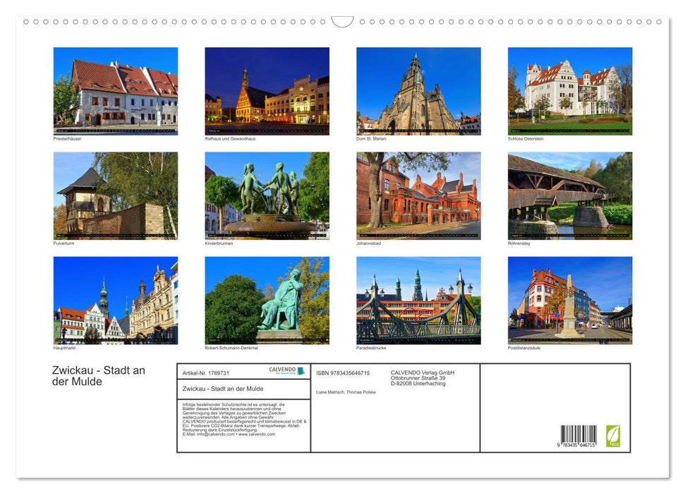 Zwickau - Stadt an der Mulde (CALVENDO Wandkalender 2025)