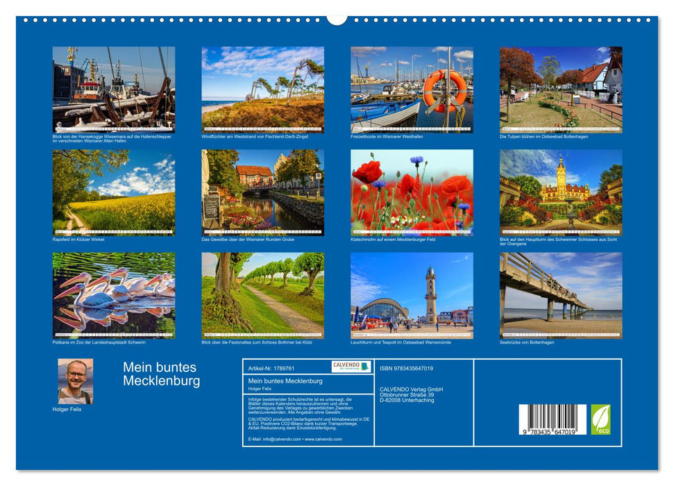 Mein buntes Mecklenburg (CALVENDO Premium Wandkalender 2025)