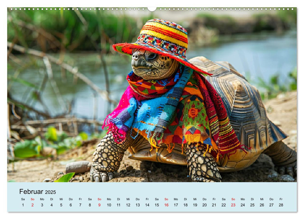 Die schönsten Tiermodels. Schicke Outfits und High Fashion (CALVENDO Wandkalender 2025)