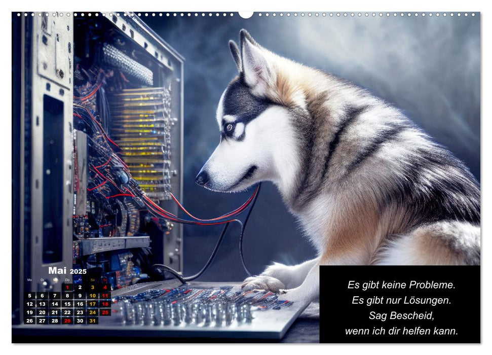 Der tierisch lustige Husky Kalender (CALVENDO Wandkalender 2025)