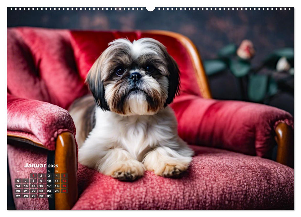 Shih Tzu - der wuschelige Hund aus Tibet (CALVENDO Premium Wandkalender 2025)
