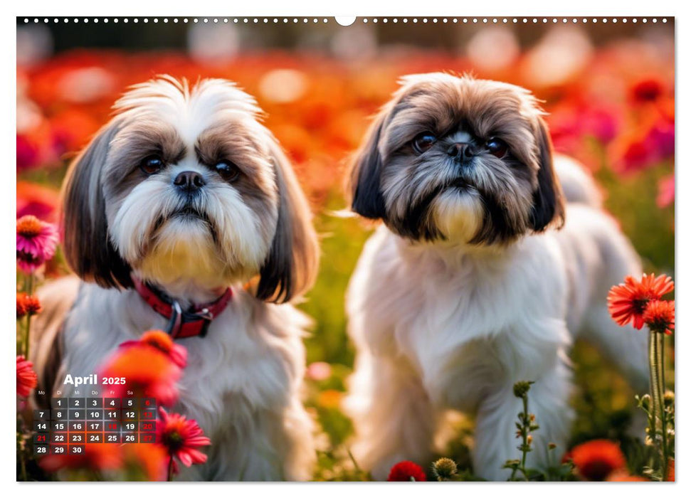 Shih Tzu - der wuschelige Hund aus Tibet (CALVENDO Premium Wandkalender 2025)