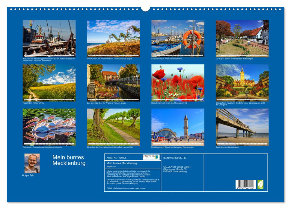 Mein buntes Mecklenburg (CALVENDO Wandkalender 2025)