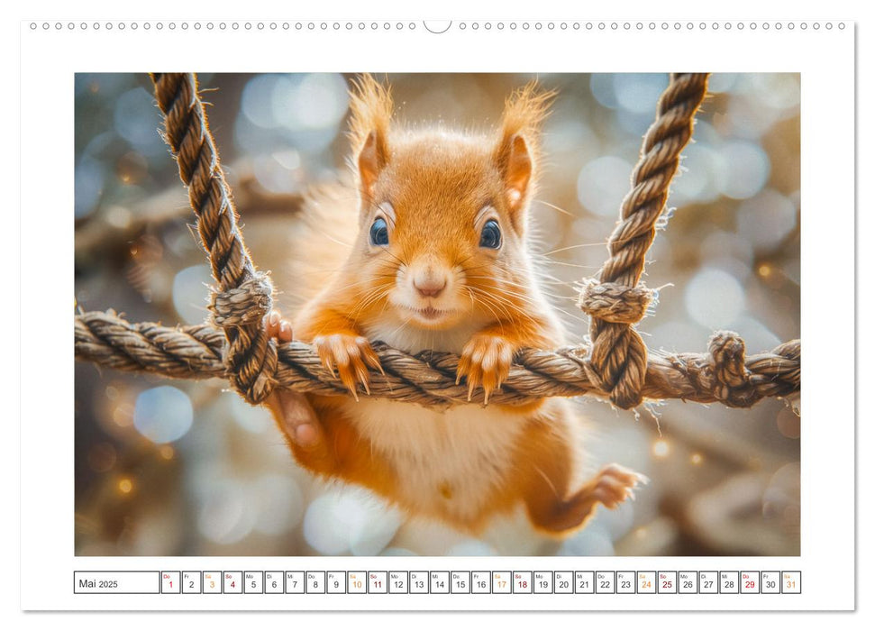 Lustige Eichhörnchen (CALVENDO Wandkalender 2025)