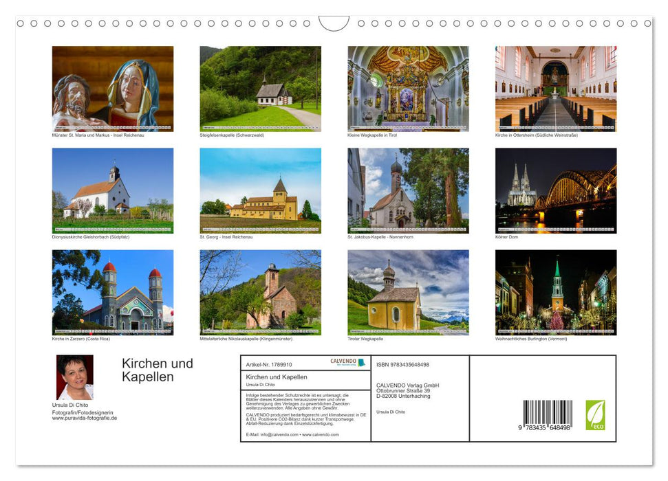 Kirchen und Kapellen (CALVENDO Wandkalender 2025)