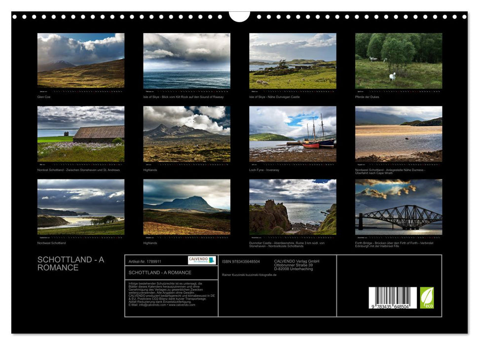 SCHOTTLAND - A ROMANCE (CALVENDO Wandkalender 2025)