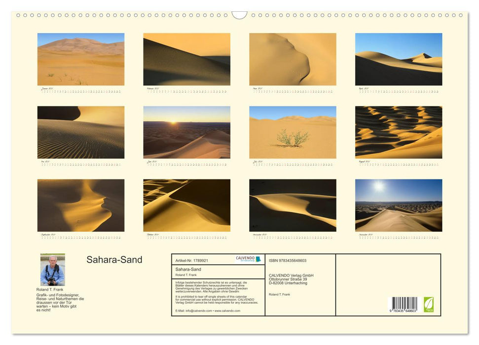 Sahara-Sand (CALVENDO Wandkalender 2025)