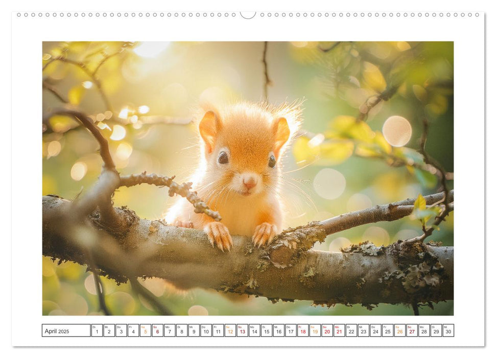 Lustige Eichhörnchen (CALVENDO Premium Wandkalender 2025)