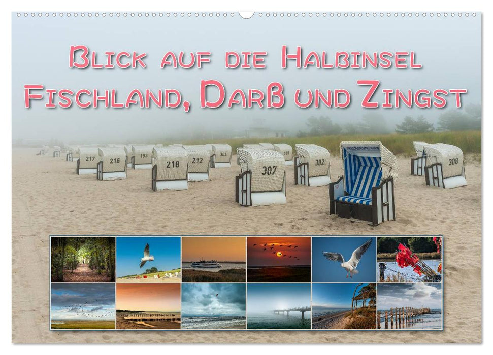 Blick auf die Halbinsel Fischland, Darß und Zingst (CALVENDO Wandkalender 2025)