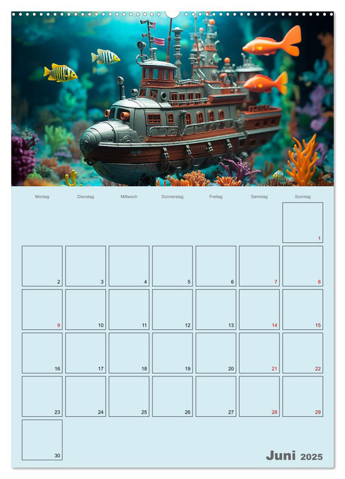 Schiffe, Fische und Piraten (CALVENDO Wandkalender 2025)