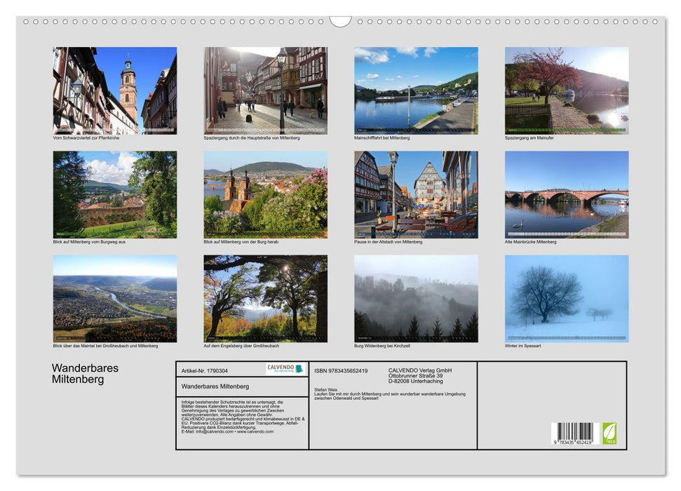 Wanderbares Miltenberg (CALVENDO Wandkalender 2025)