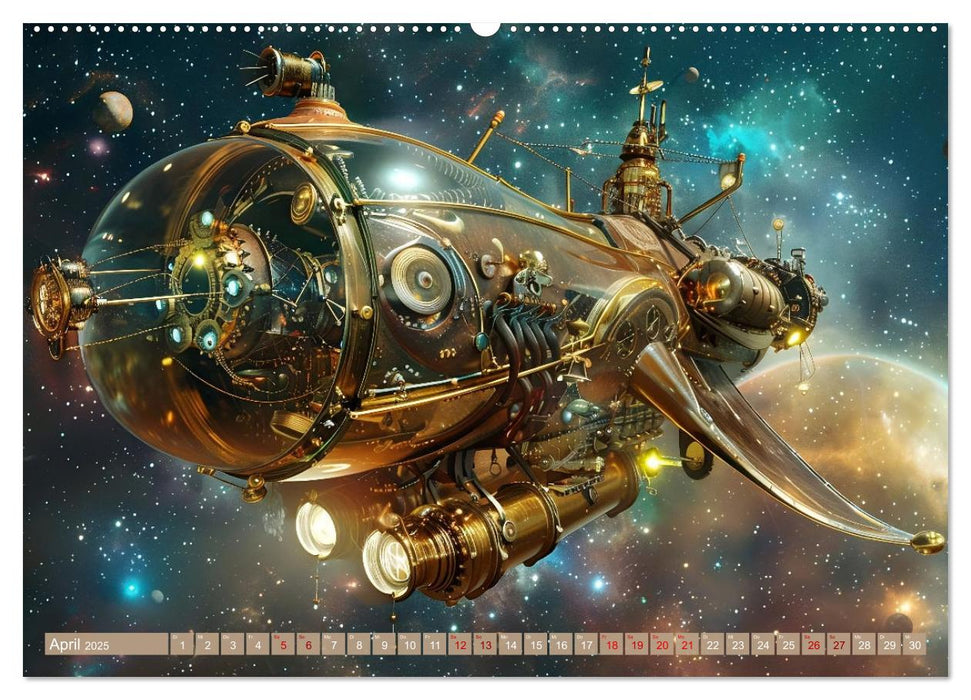 Steampunk im Weltall (CALVENDO Wandkalender 2025)