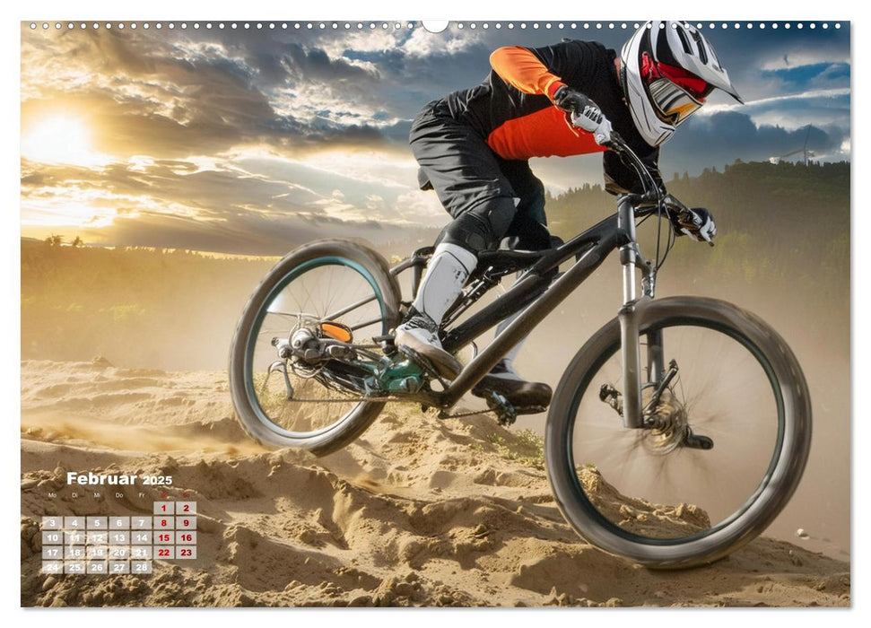 Abfahrtsrausch Downhill Aktion (CALVENDO Wandkalender 2025)
