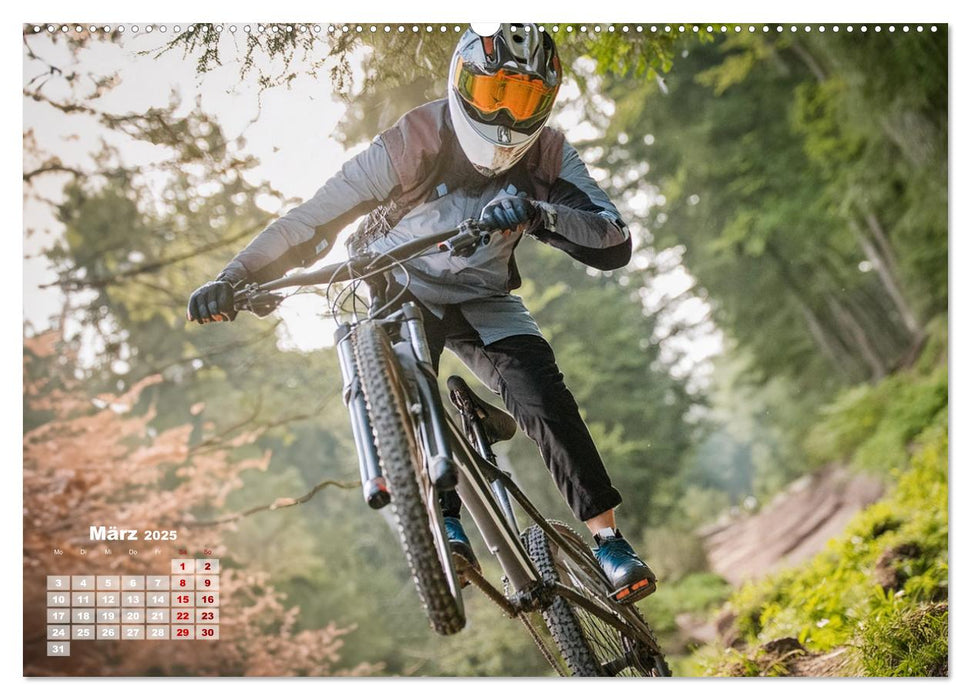 Abfahrtsrausch Downhill Aktion (CALVENDO Wandkalender 2025)