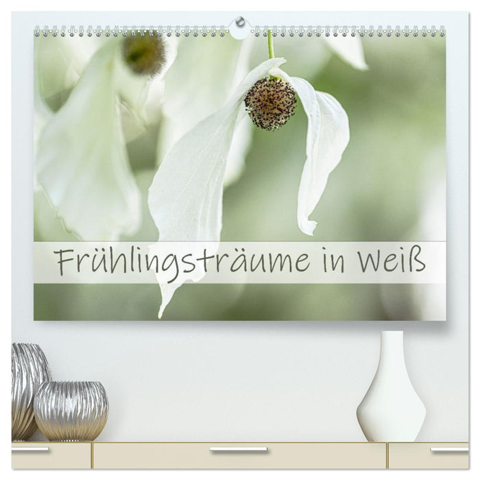 Frühlingsträume in Weiß (CALVENDO Premium Wandkalender 2025)