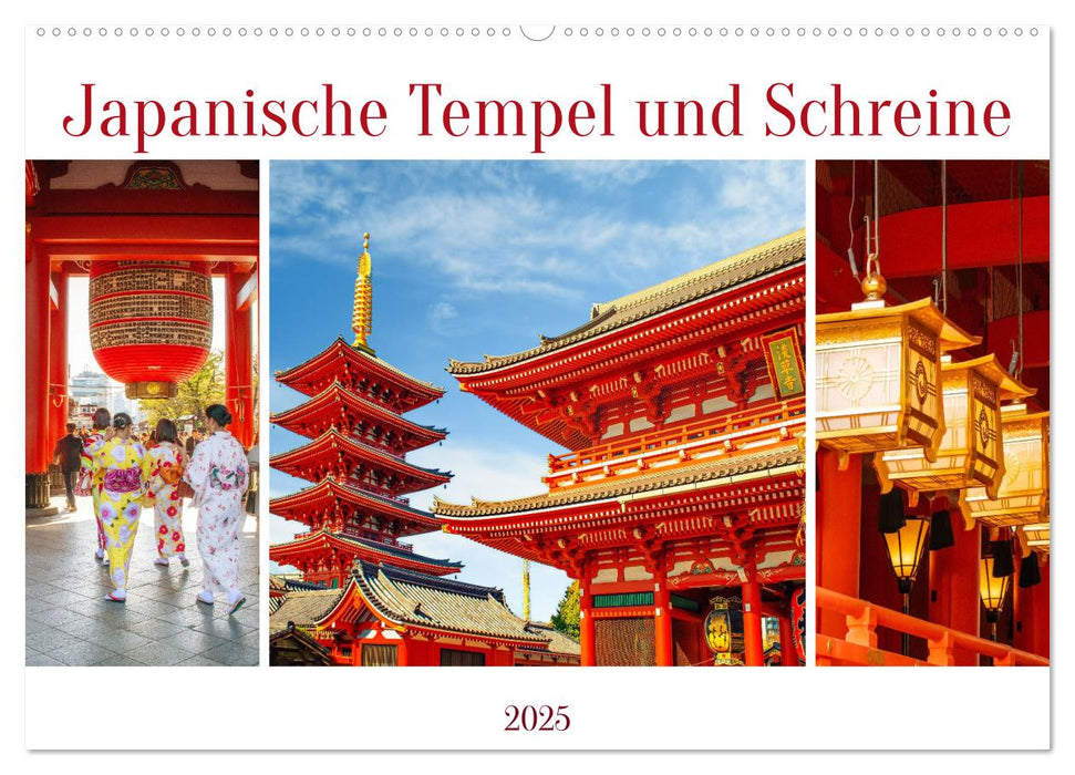 Japanische Tempel und Schreine (CALVENDO Wandkalender 2025)