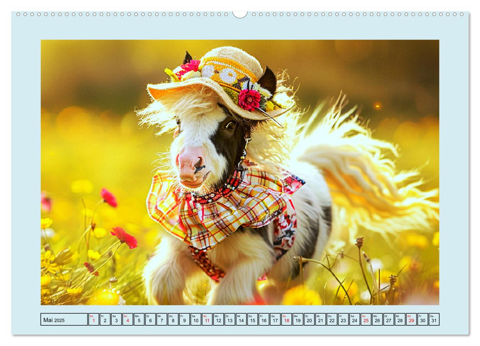 Pony-Parade. Stylisches Abenteuer auf kleinen Hufen (CALVENDO Wandkalender 2025)