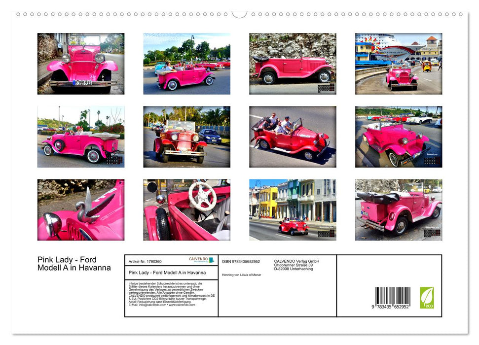 Pink Lady - Ford Modell A in Havanna (CALVENDO Premium Wandkalender 2025)