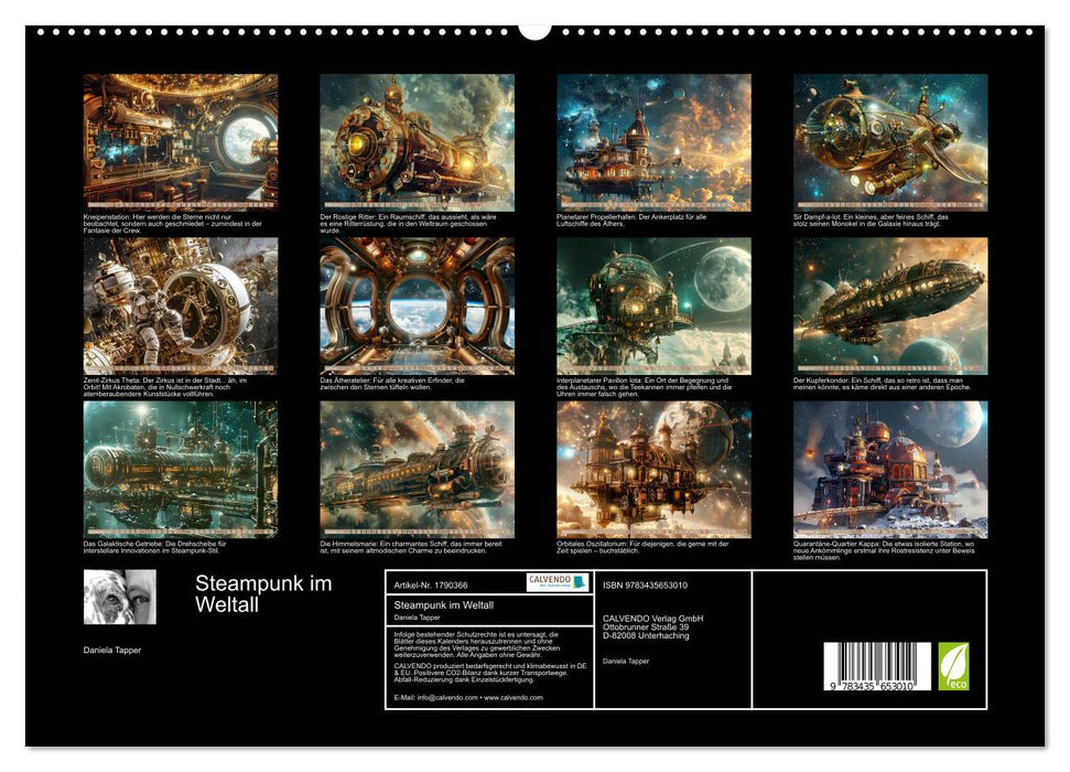 Steampunk im Weltall (CALVENDO Premium Wandkalender 2025)