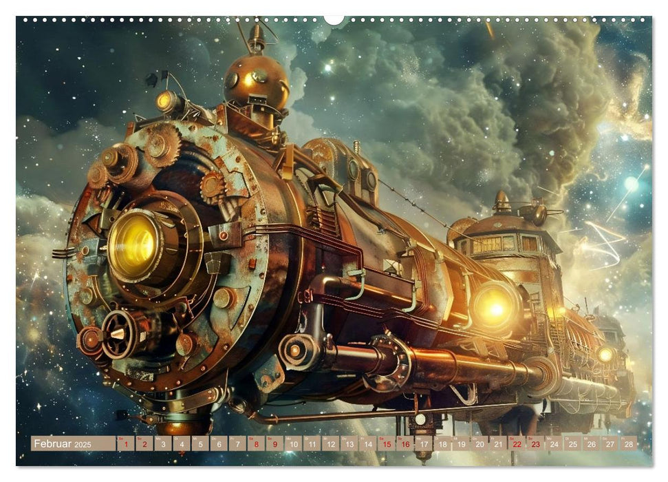 Steampunk im Weltall (CALVENDO Premium Wandkalender 2025)