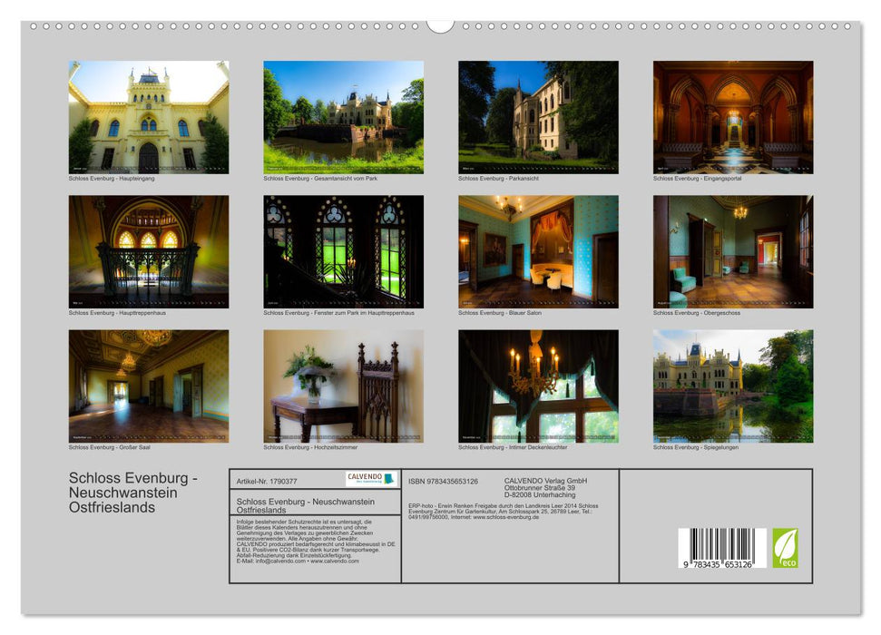 Schloss Evenburg - Neuschwanstein Ostfrieslands (CALVENDO Premium Wandkalender 2025)