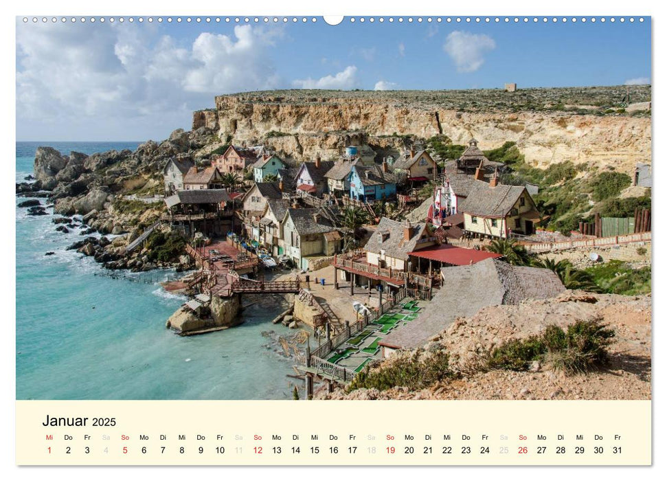 Malta und Gozo, Perlen im Mittelmeer (CALVENDO Premium Wandkalender 2025)