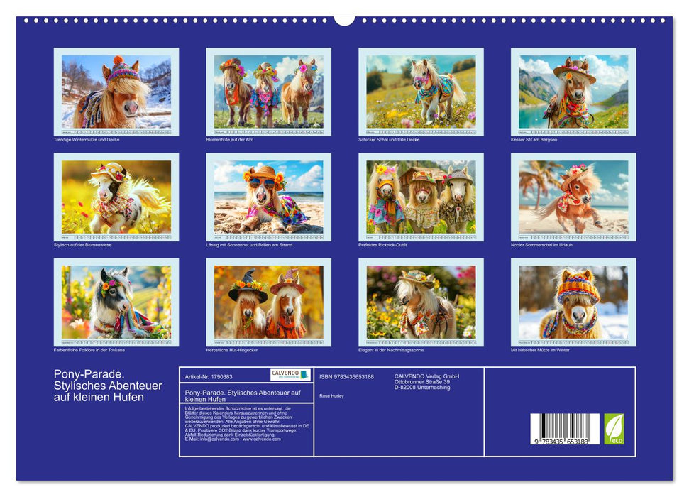 Pony-Parade. Stylisches Abenteuer auf kleinen Hufen (CALVENDO Premium Wandkalender 2025)