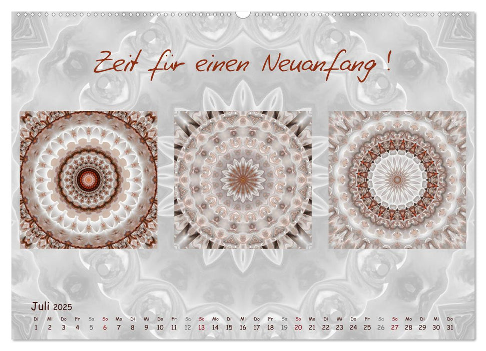 Mandala Trilogien (CALVENDO Premium Wandkalender 2025)