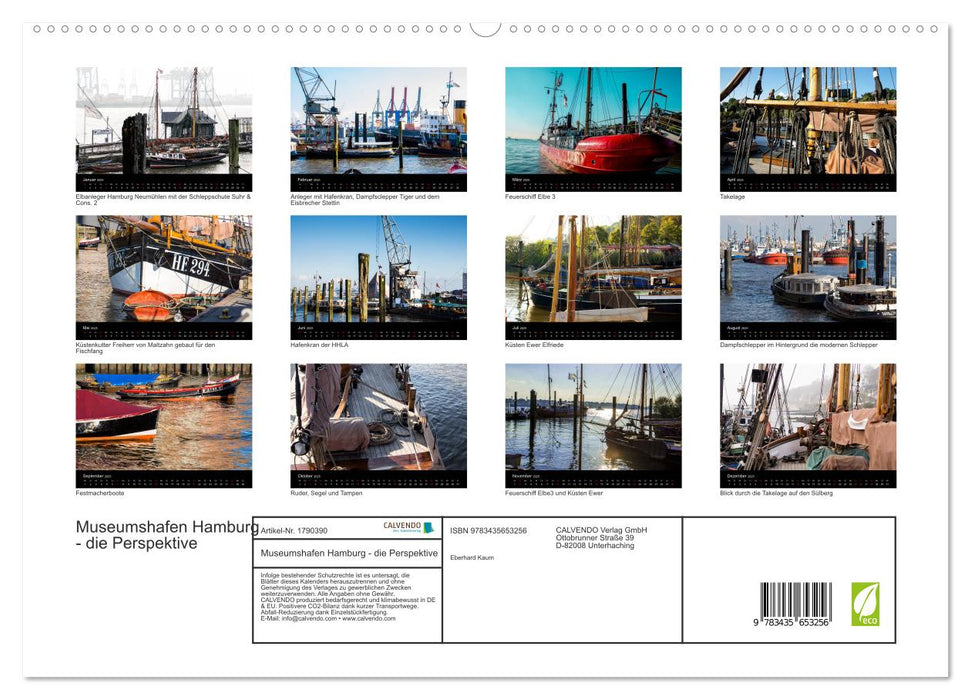 Museumshafen Hamburg - die Perspektive (CALVENDO Premium Wandkalender 2025)