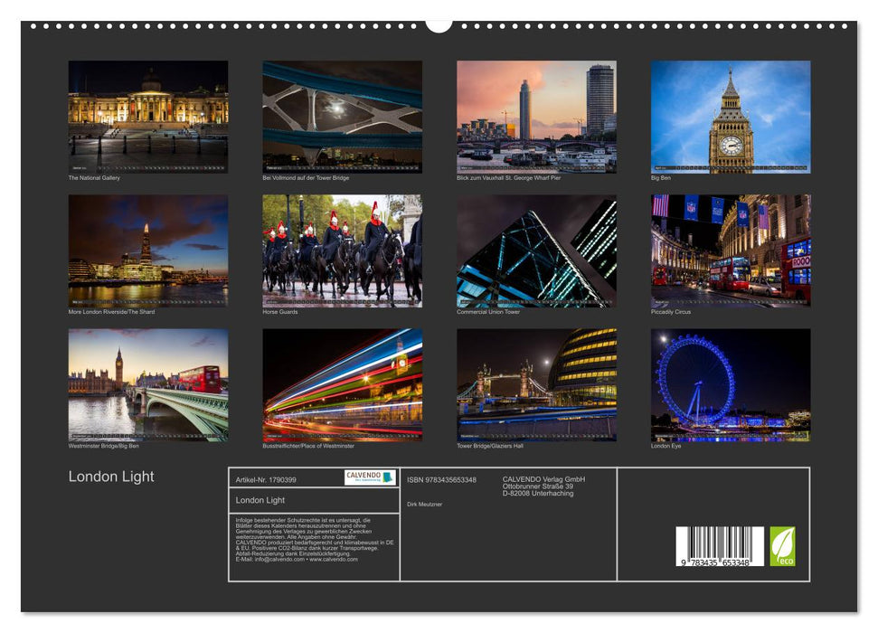 London Light (CALVENDO Premium Wandkalender 2025)