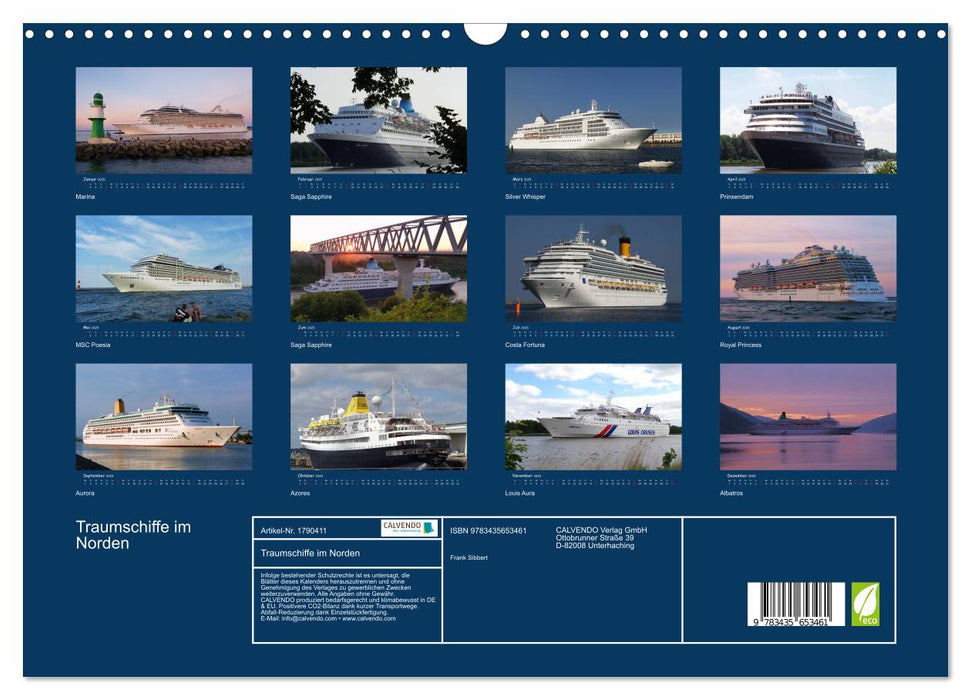 Traumschiffe im Norden (CALVENDO Wandkalender 2025)