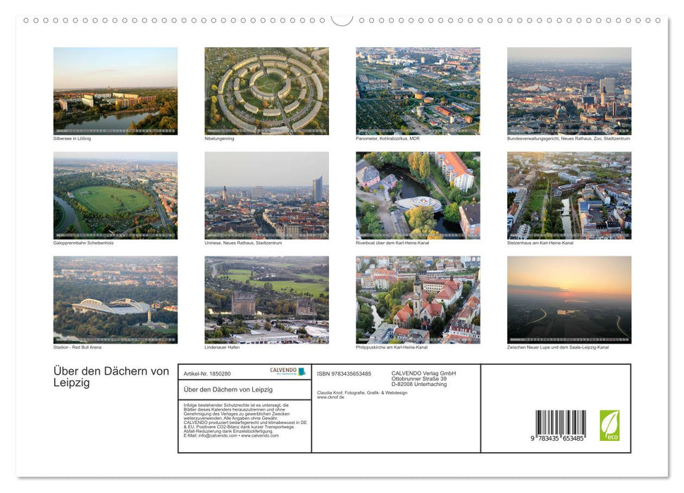 Über den Dächern von Leipzig (CALVENDO Premium Wandkalender 2025)