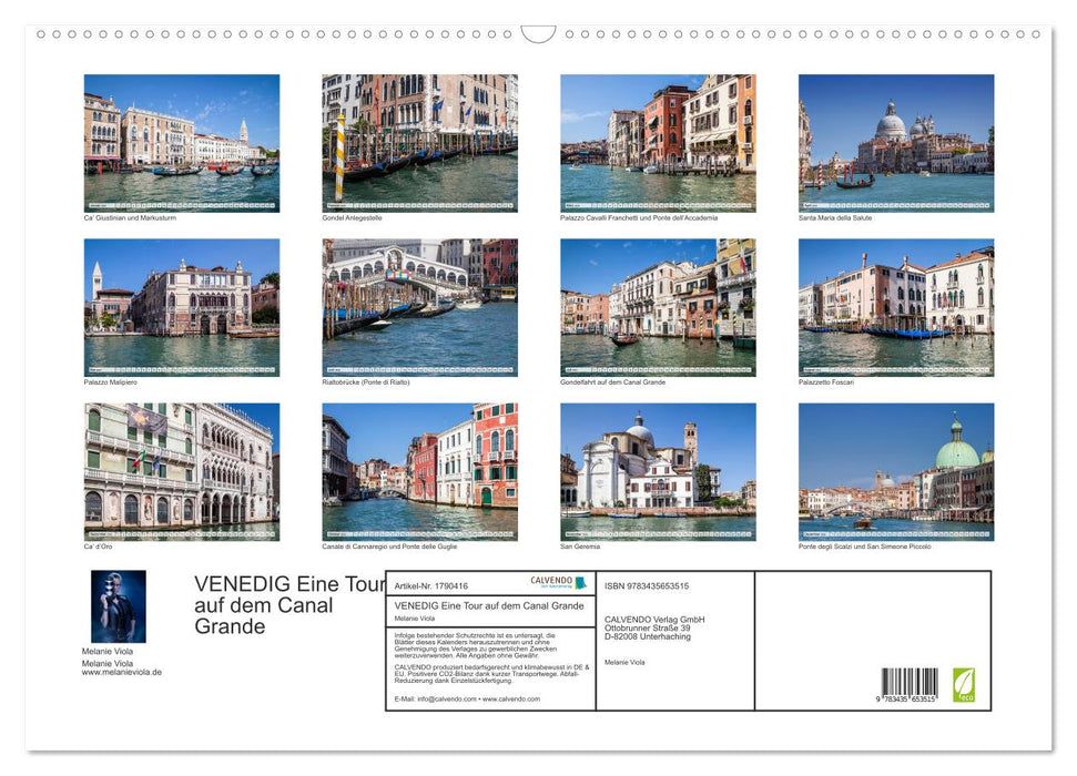 VENEDIG Eine Tour auf dem Canal Grande (CALVENDO Wandkalender 2025)