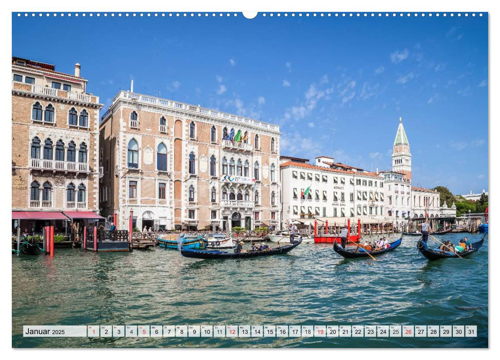 VENEDIG Eine Tour auf dem Canal Grande (CALVENDO Wandkalender 2025)