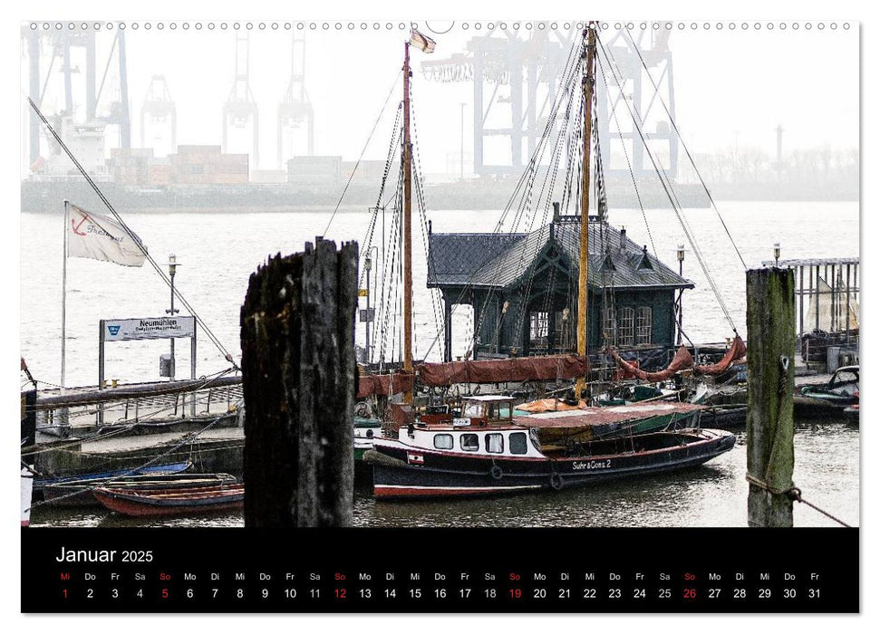 Museumshafen Hamburg - die Perspektive (CALVENDO Wandkalender 2025)