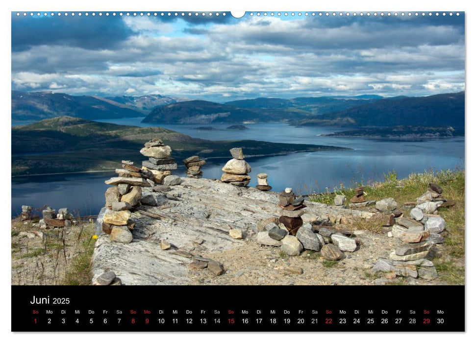 Landschaften Norwegens zwischen Polarkreis und Nordkap (CALVENDO Wandkalender 2025)