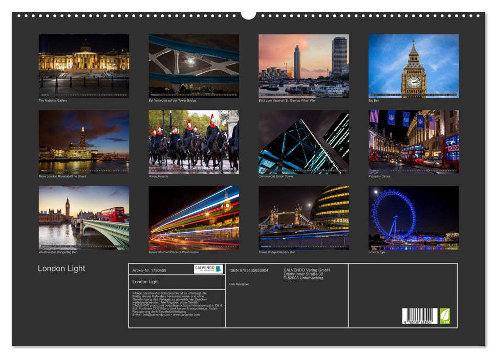 London Light (CALVENDO Wandkalender 2025)