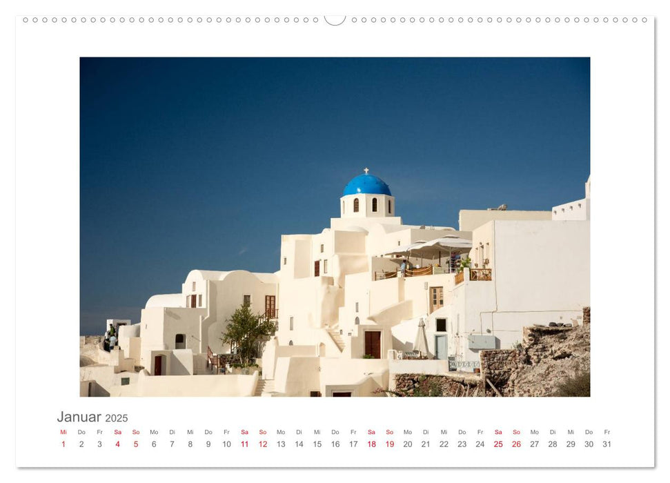 Griechenlands Perlen Kreta und Santorin (CALVENDO Premium Wandkalender 2025)