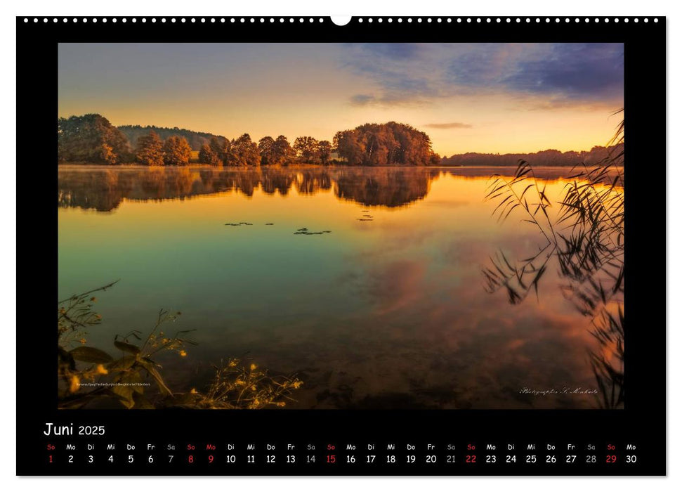 Mecklenburger Landschaften in magischem Licht (CALVENDO Premium Wandkalender 2025)