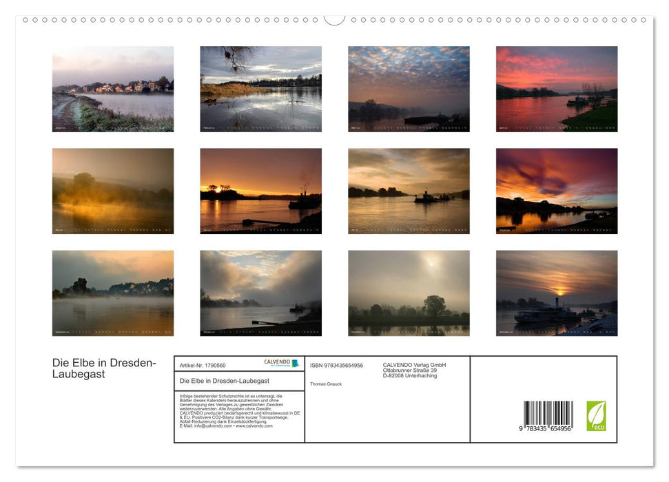 Die Elbe in Dresden-Laubegast (CALVENDO Premium Wandkalender 2025)