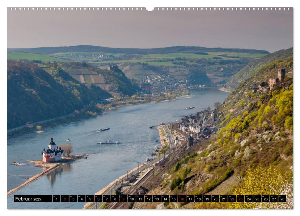 Kaub - Romantische Stadt am Rhein (CALVENDO Premium Wandkalender 2025)