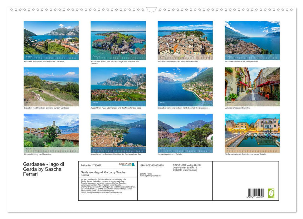 Gardasee - lago di Garda by Sascha Ferrari (CALVENDO Wandkalender 2025)