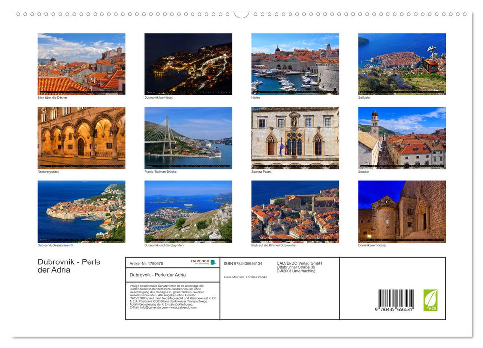 Dubrovnik - Perle der Adria (CALVENDO Premium Wandkalender 2025)