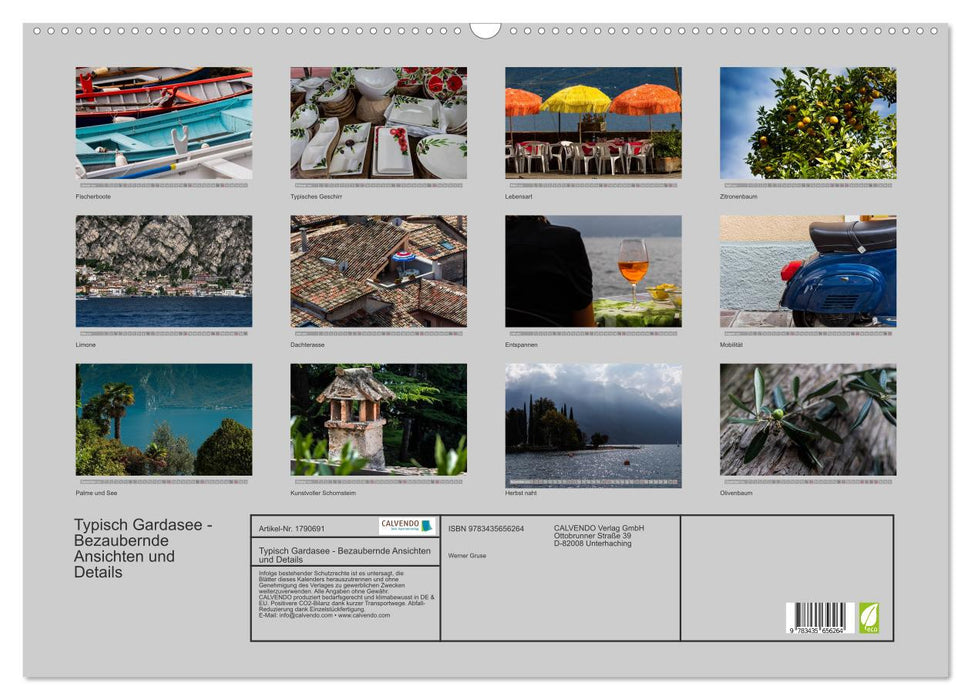Typisch Gardasee - Bezaubernde Ansichten und Details (CALVENDO Wandkalender 2025)
