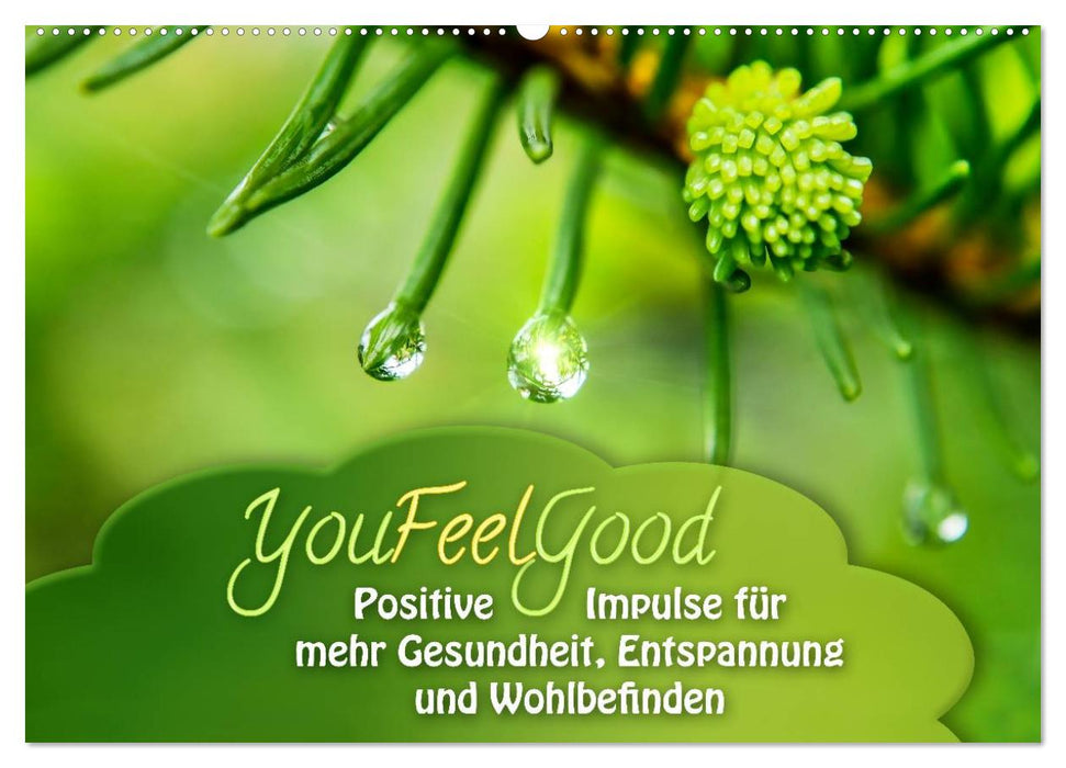 YouFeelGood - Positive Impulse für mehr Gesundheit, Entspannung und Wohlbefinden (CALVENDO Wandkalender 2025)