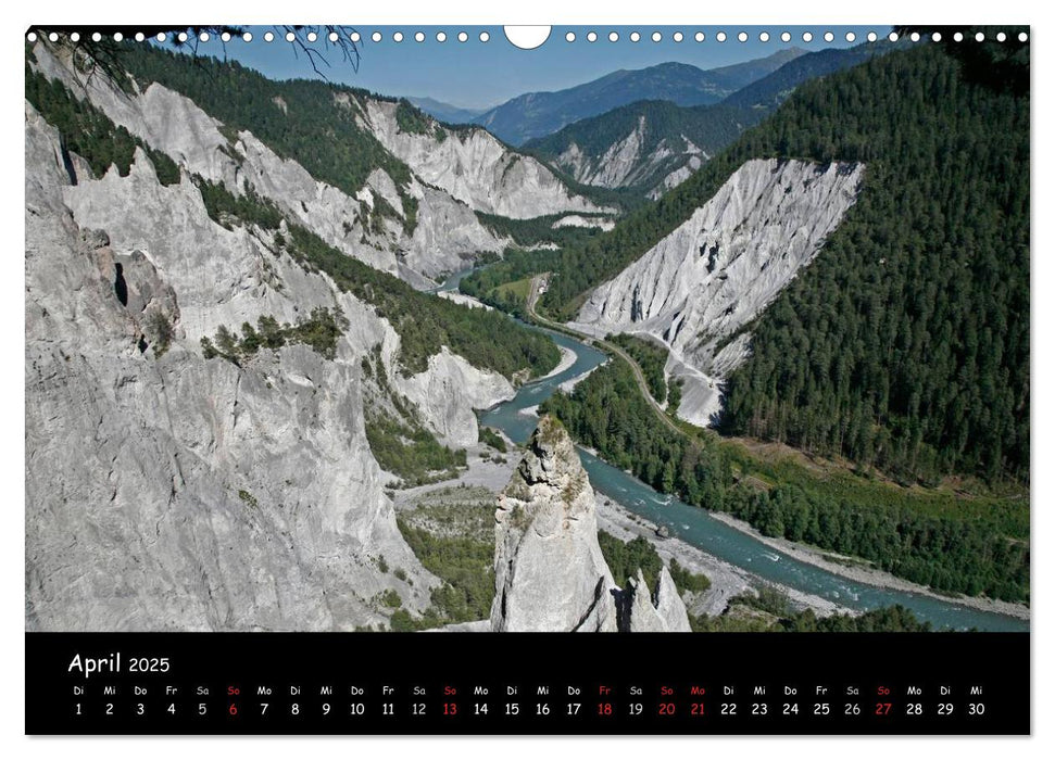 Die Surselva - das Bündner Oberland (CALVENDO Wandkalender 2025)