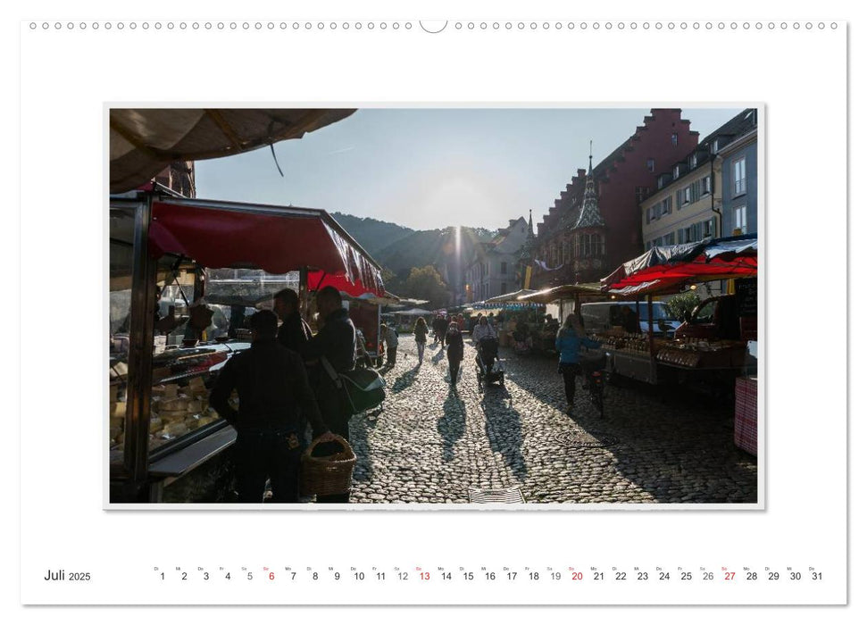 Emotionale Momente: Freiburger Münstermarkt (CALVENDO Premium Wandkalender 2025)