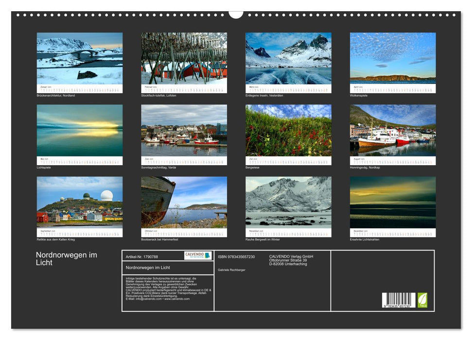 Nordnorwegen im Licht (CALVENDO Wandkalender 2025)